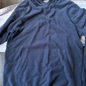 Banana Republic Men's navy Blue 100% Cashmere Hoodie TALL